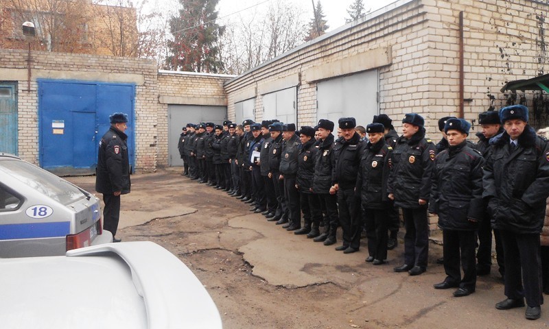 Строевой смотр в кимрской полиции