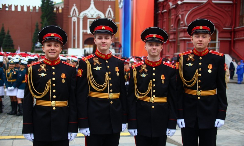 Тверские суворовцы приняли участие в генеральной репетиции Парада Победы