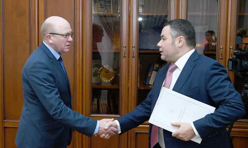 Игорь Руденя провел встречу с главой Весьегонского района Александром Пашуковым