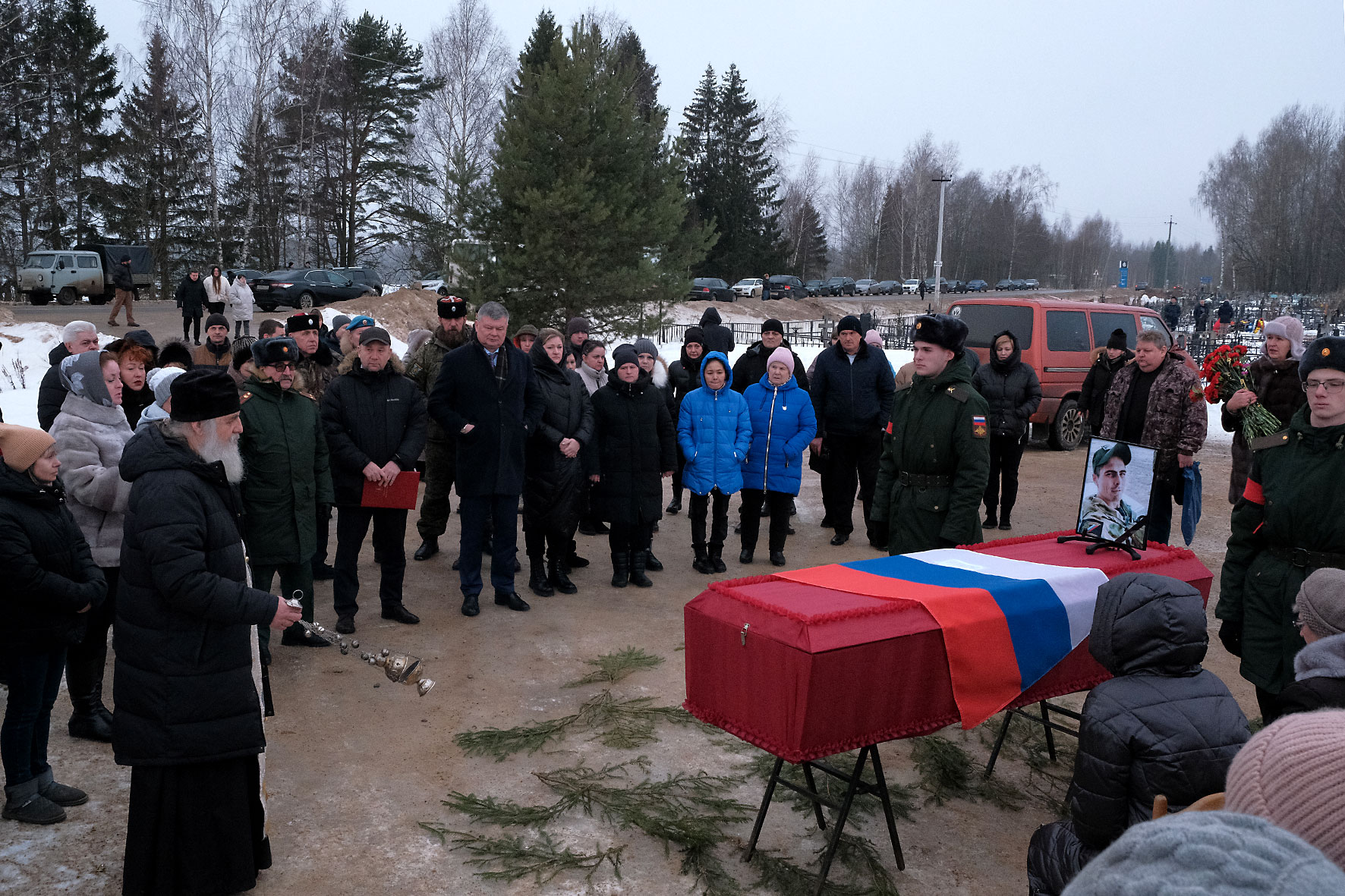 В Кимрском муниципальном округе 26 января прошла траурная церемония прощания с погибшем в ходе СВО земляком Алексеем Живолуп