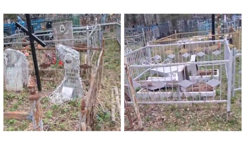 На кладбище у Белого Городка подросток устроил погром