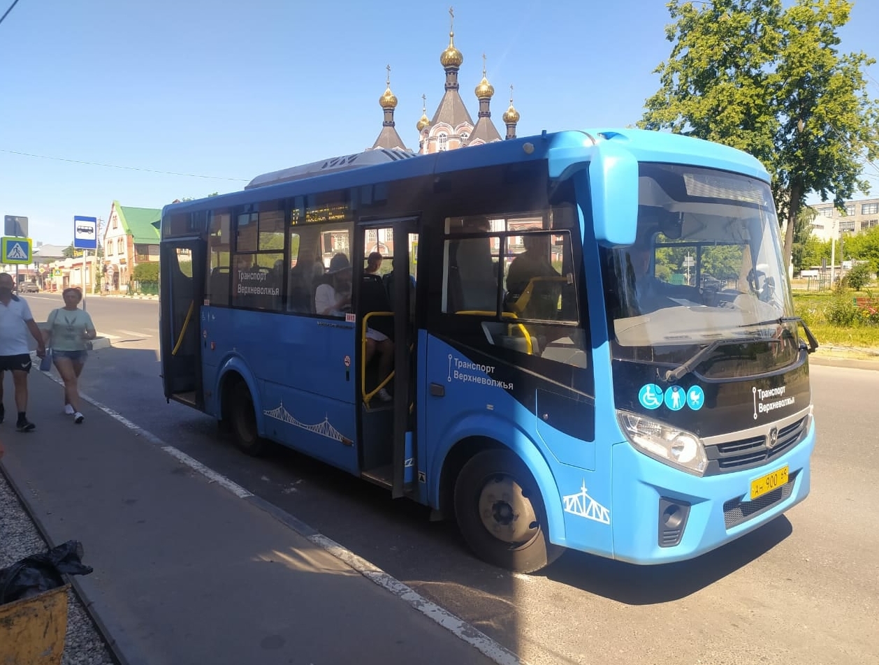 Синий автобус в Кимрах